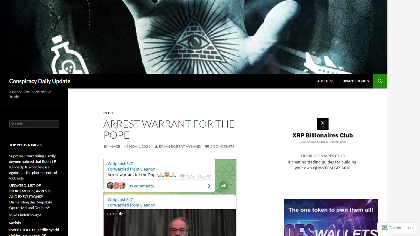 Arrest warrant for the Pope | Conspiracy Daily Update